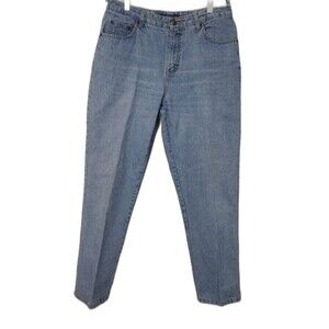 Bill Blass Jeans Women's Easy Fit Straight Leg High Rise Blue Jeans Size 12